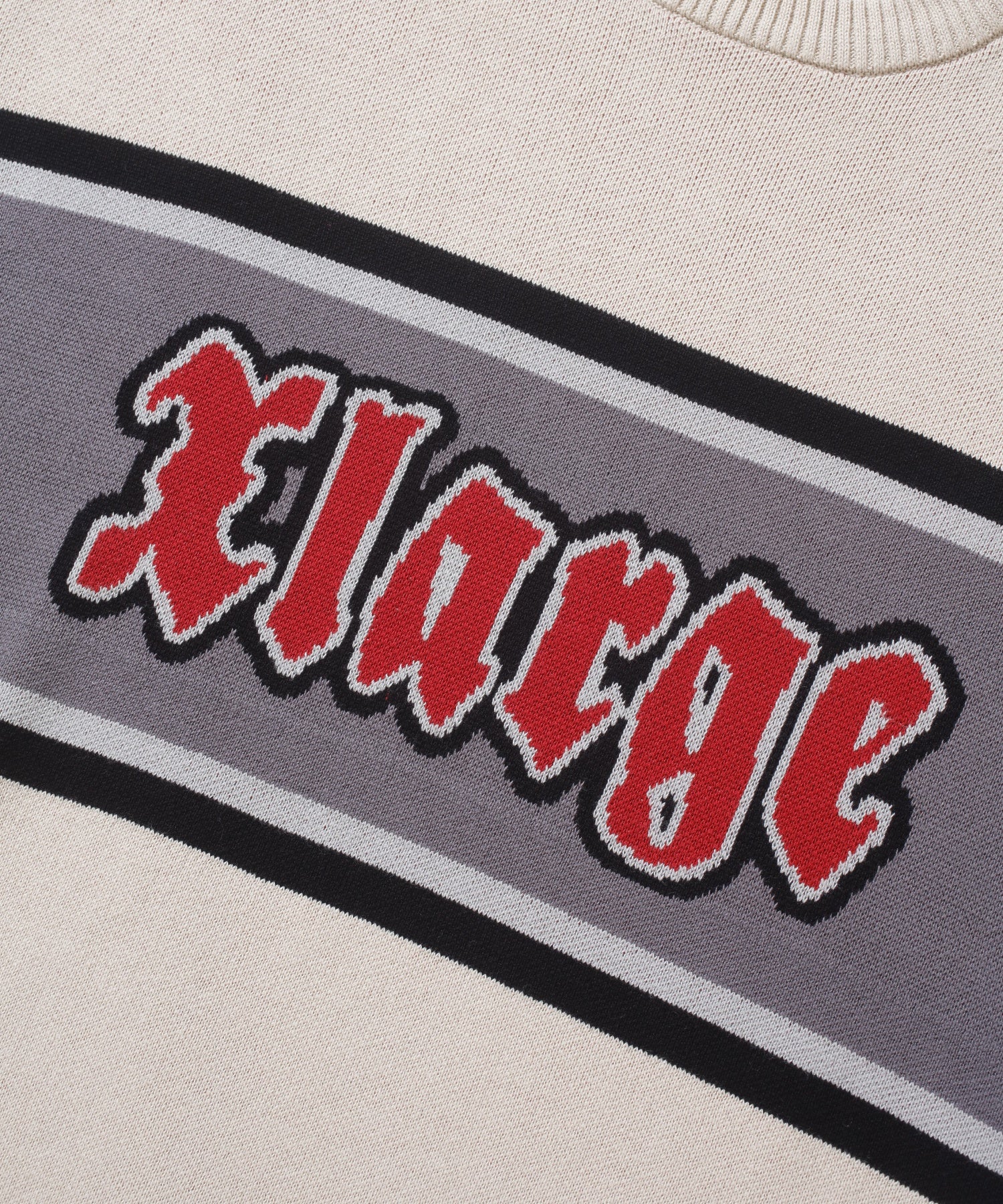 เสื้อสเวตเตอร์ XLARGE รุ่น Striped Crewneck Knit Top