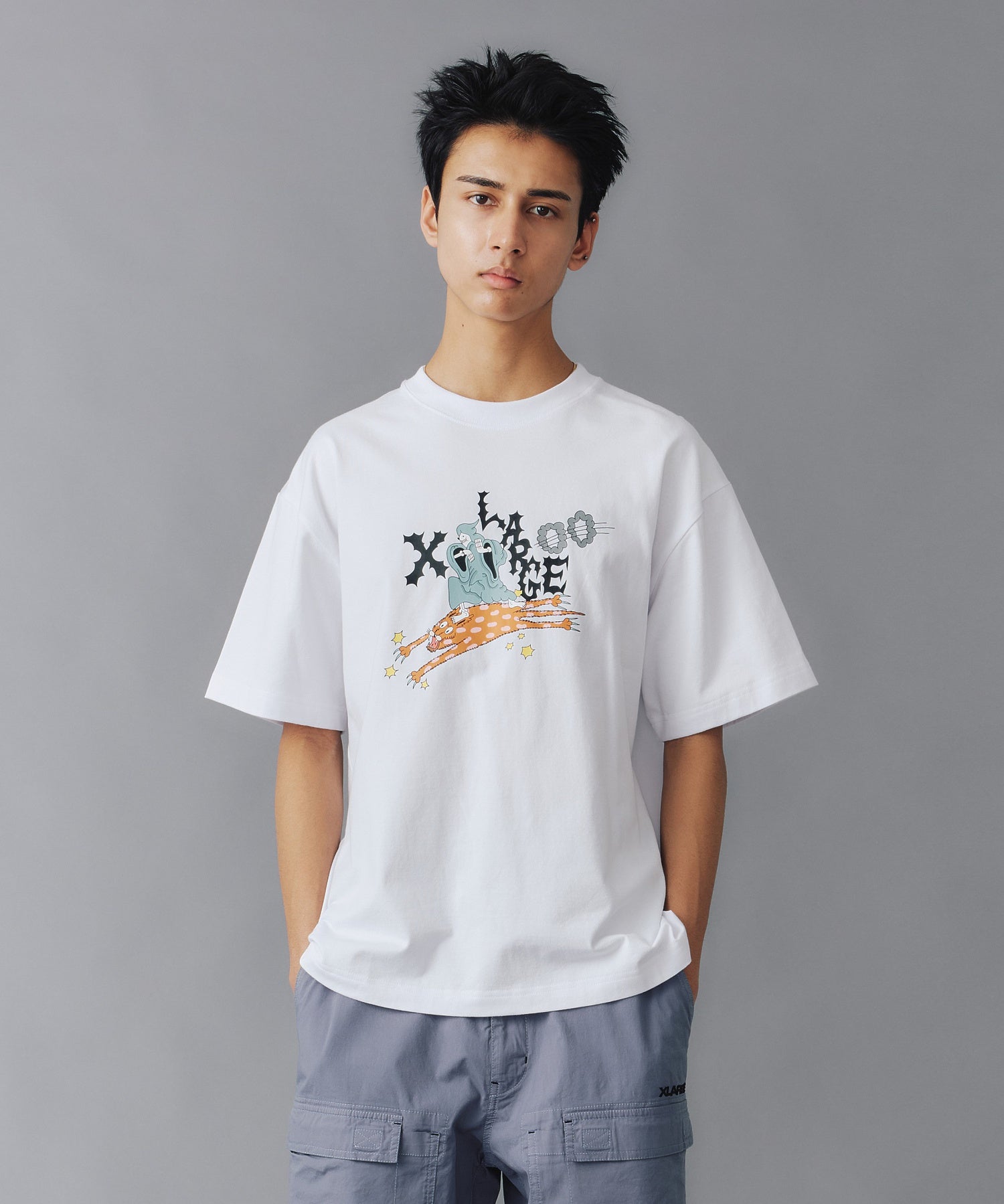 เสื้อยืดแขนสั้น XLARGE รุ่น CAT SUMMON S/S TEE