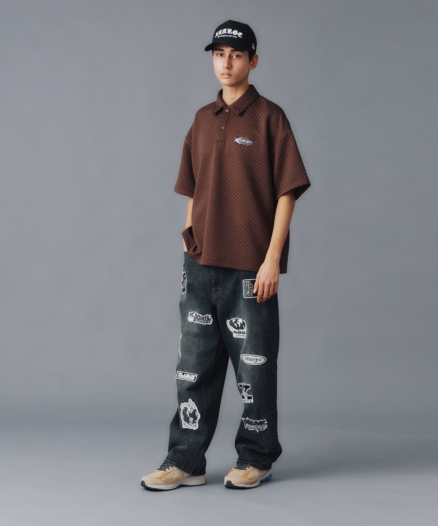 กางเกงยีนส์ผ้าเดนิม XLARGE รุ่น Patched Denim Pants