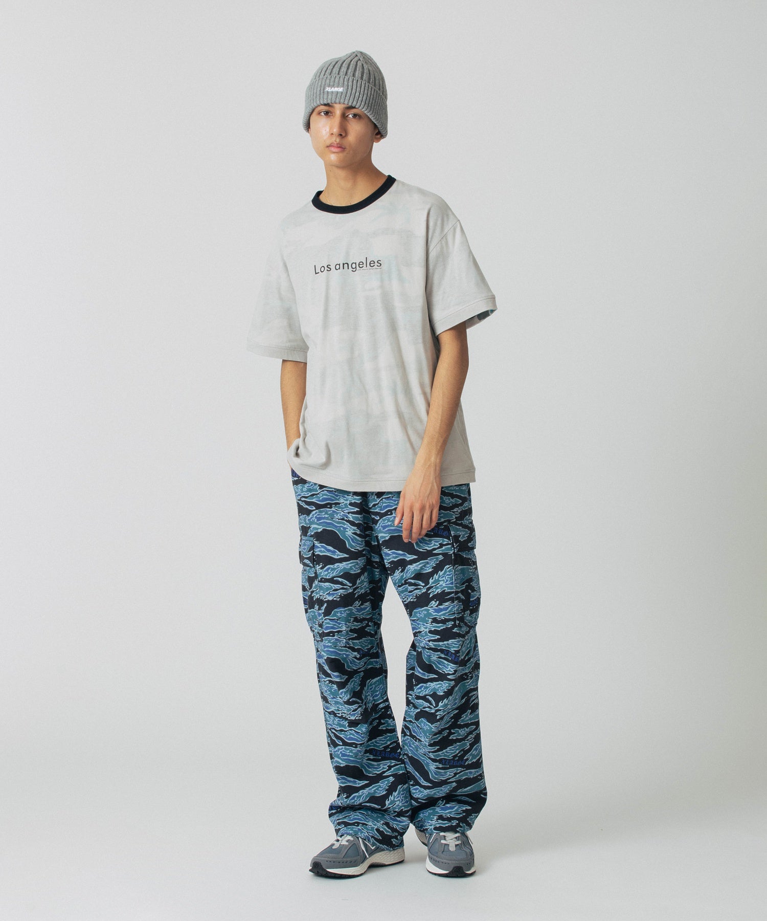 เสื้อยืดแขนสั้น XLARGE รุ่น Faded Camo Ringer S/S Tee