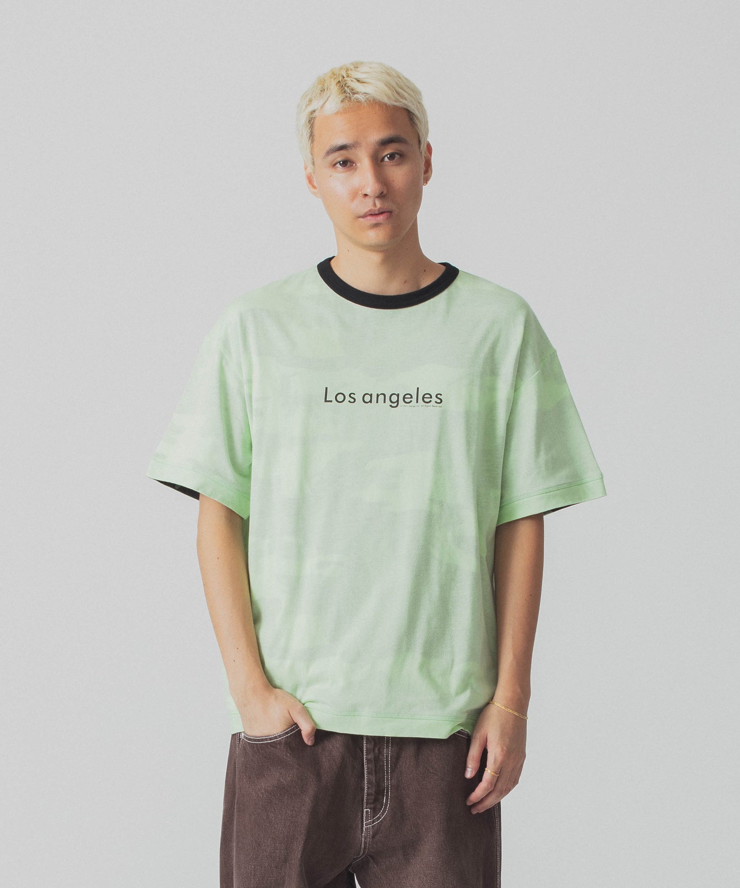 เสื้อยืดแขนสั้น XLARGE รุ่น Faded Camo Ringer S/S Tee