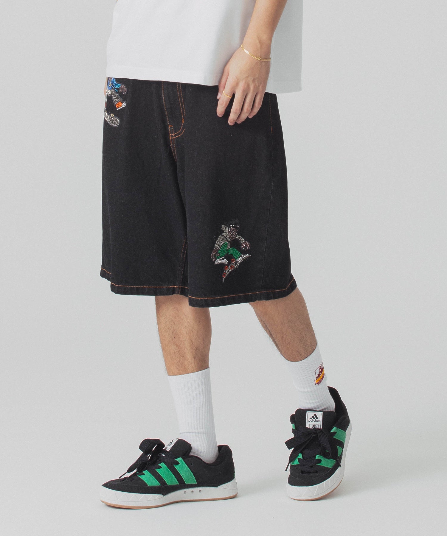 กางเกงขาสั้น Xlarge รุ่น Xlarge×Crenshaw Skate Club Denim Short Pants