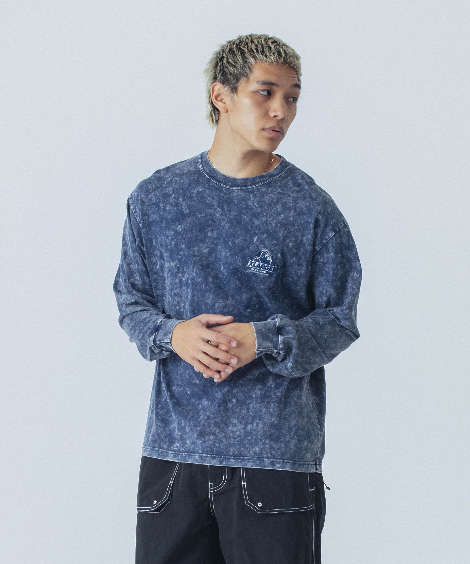 เสื้อยืดแขนยาว XLARGE รุ่น Chemical Wash OG L/S Tee
