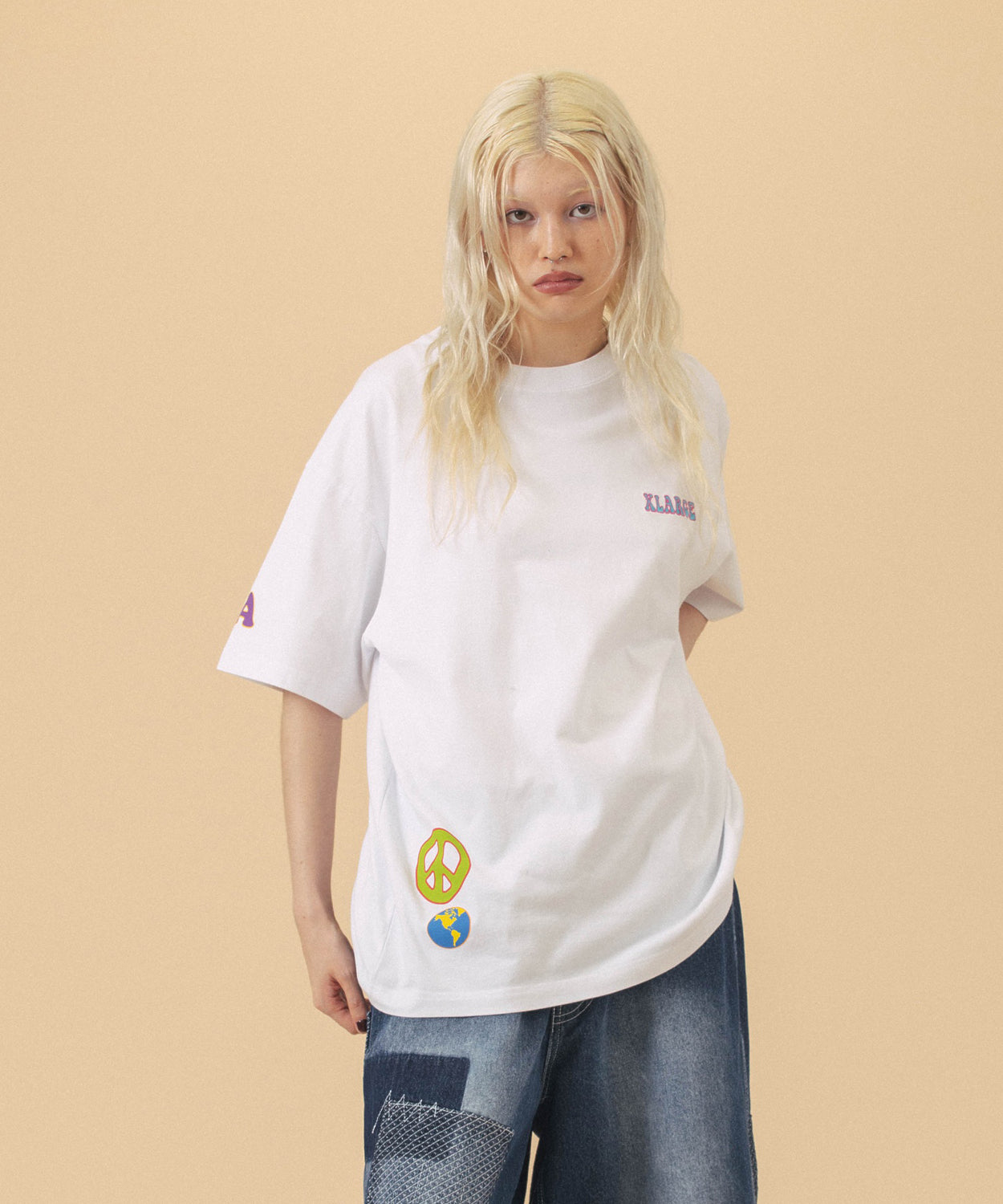 เสื้อยืดแขนสั้น XLARGE รุ่น Flower S/S Tee