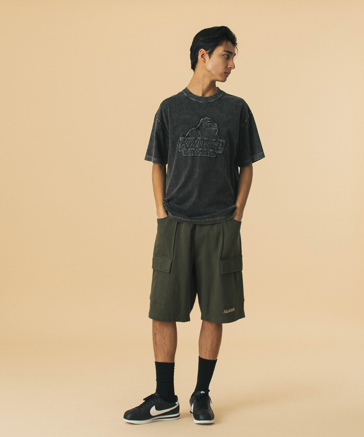 เสื้อยืดแขนสั้น XLARGE รุ่น Chemical Wash Slanted Og S/S Tee