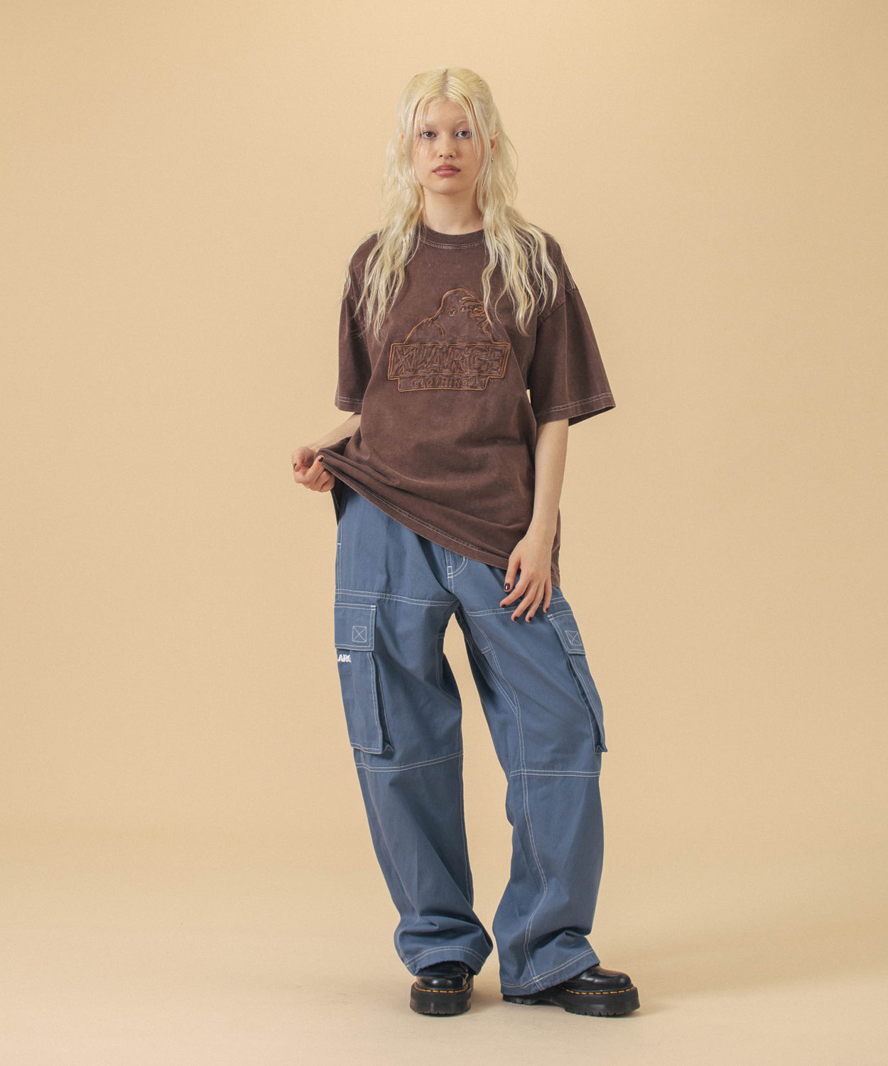 เสื้อยืดแขนสั้น XLARGE รุ่น Chemical Wash Slanted Og S/S Tee