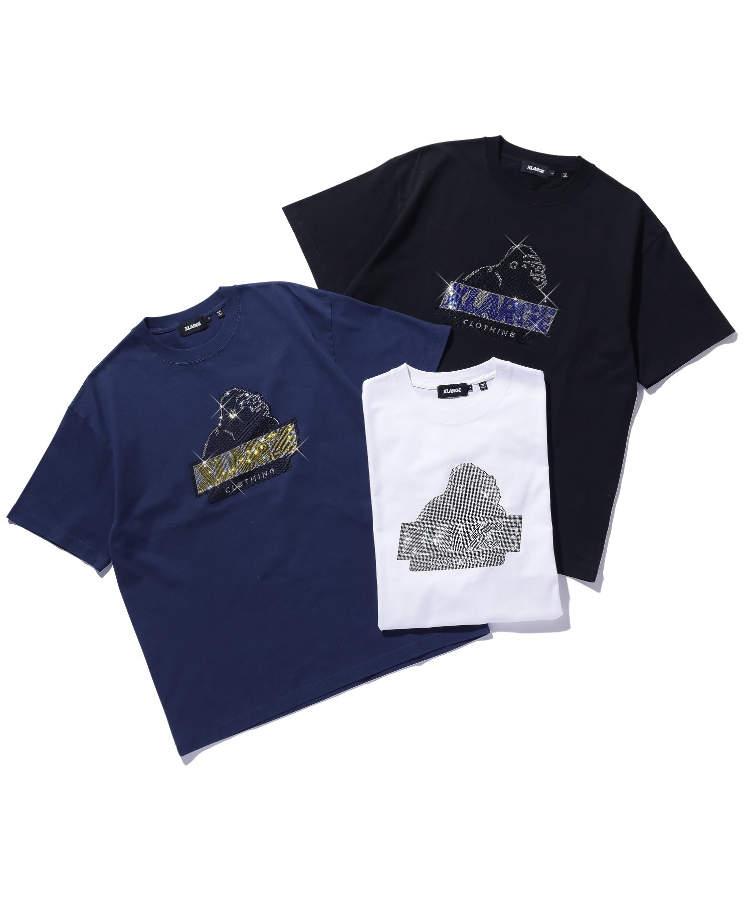 เสื้อยืดแขนสั้น XLARGE รุ่น Rhine Stone Slanted Og S/S Tee