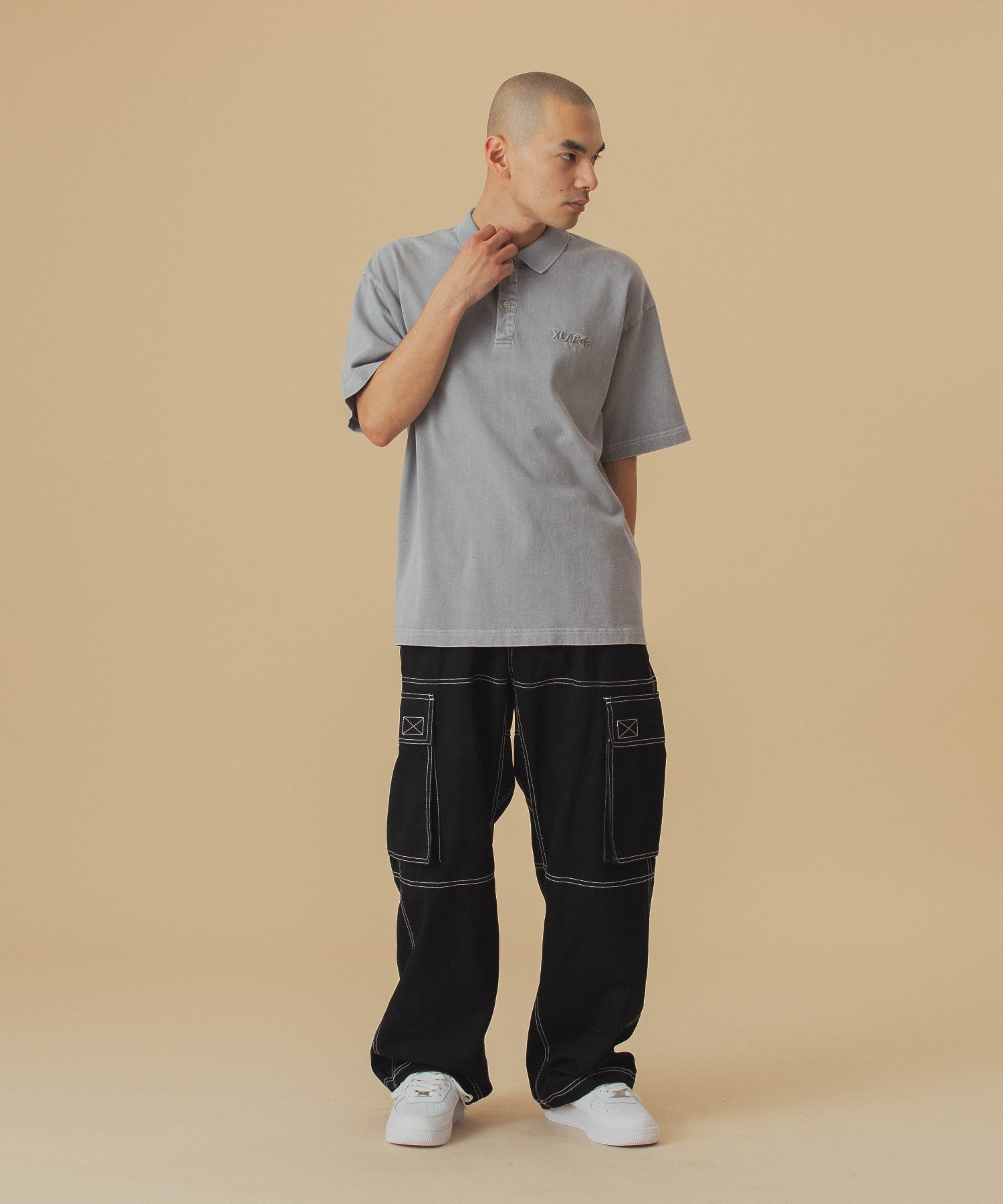 เสื้อเชิ้ต XLARGE รุ่น Chemical Wash Slanted Og Polo Shirt