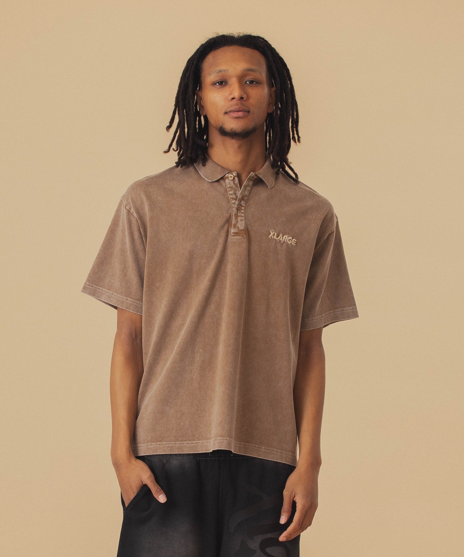 เสื้อเชิ้ต XLARGE รุ่น Chemical Wash Slanted Og Polo Shirt