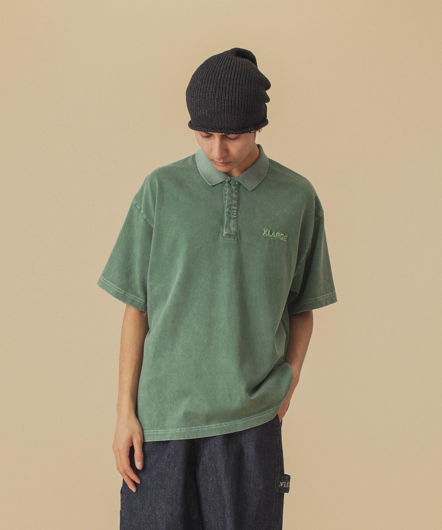 เสื้อเชิ้ต XLARGE รุ่น Chemical Wash Slanted Og Polo Shirt