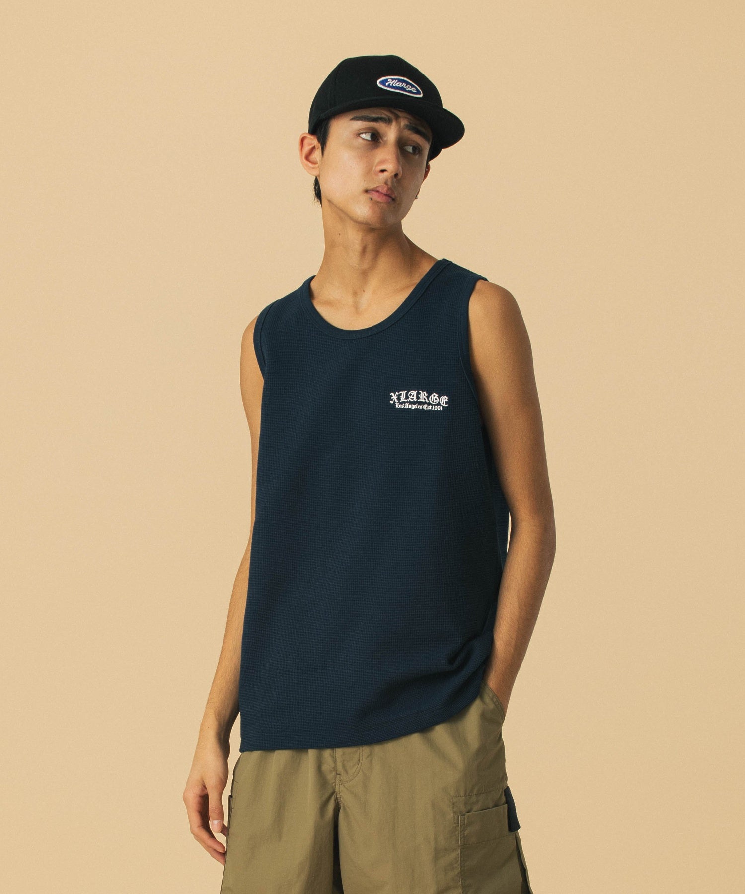 เสื้อกล้าม XLARGE รุ่น Old English Waffle Tank Top