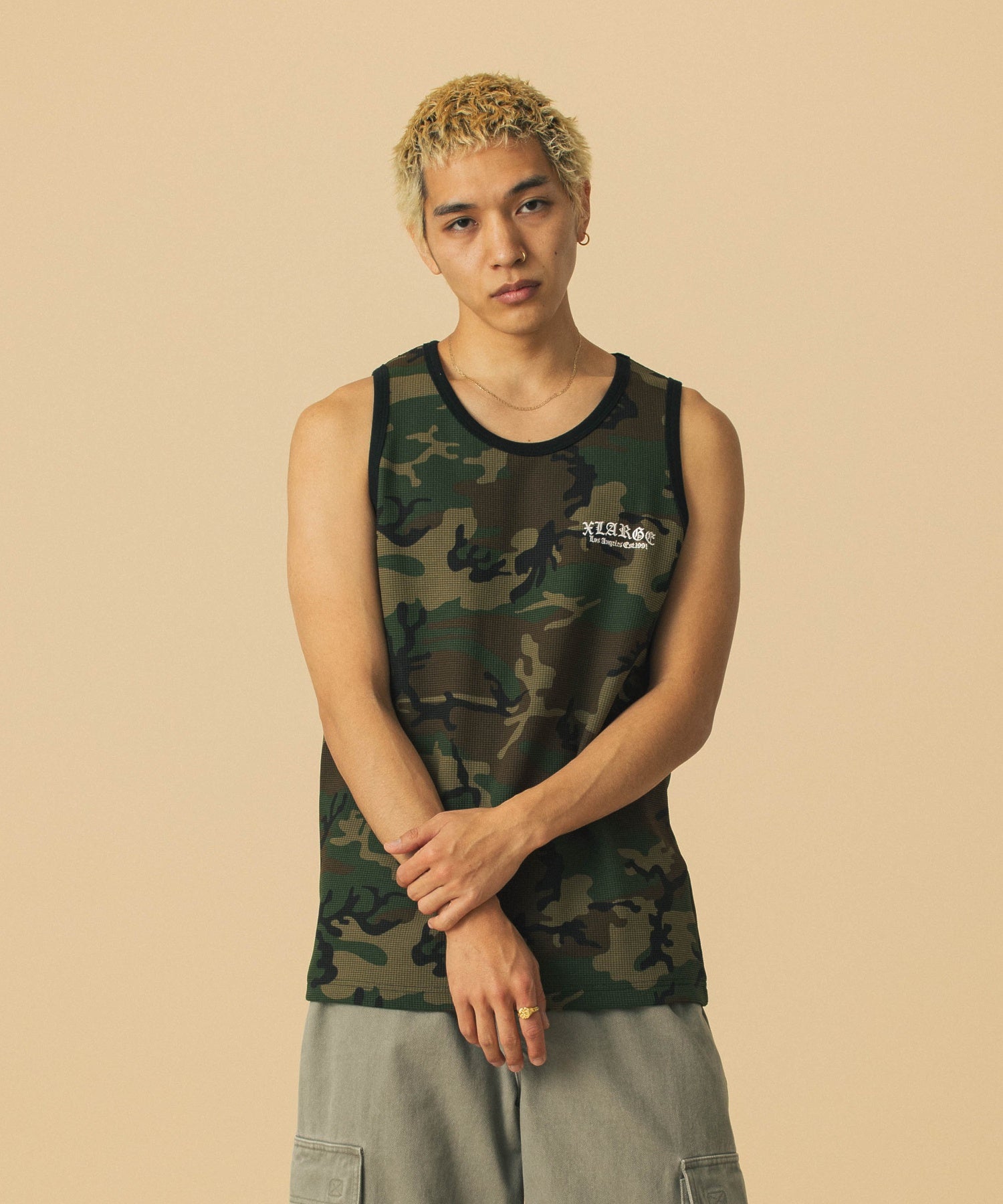 เสื้อกล้าม XLARGE รุ่น Old English Waffle Tank Top