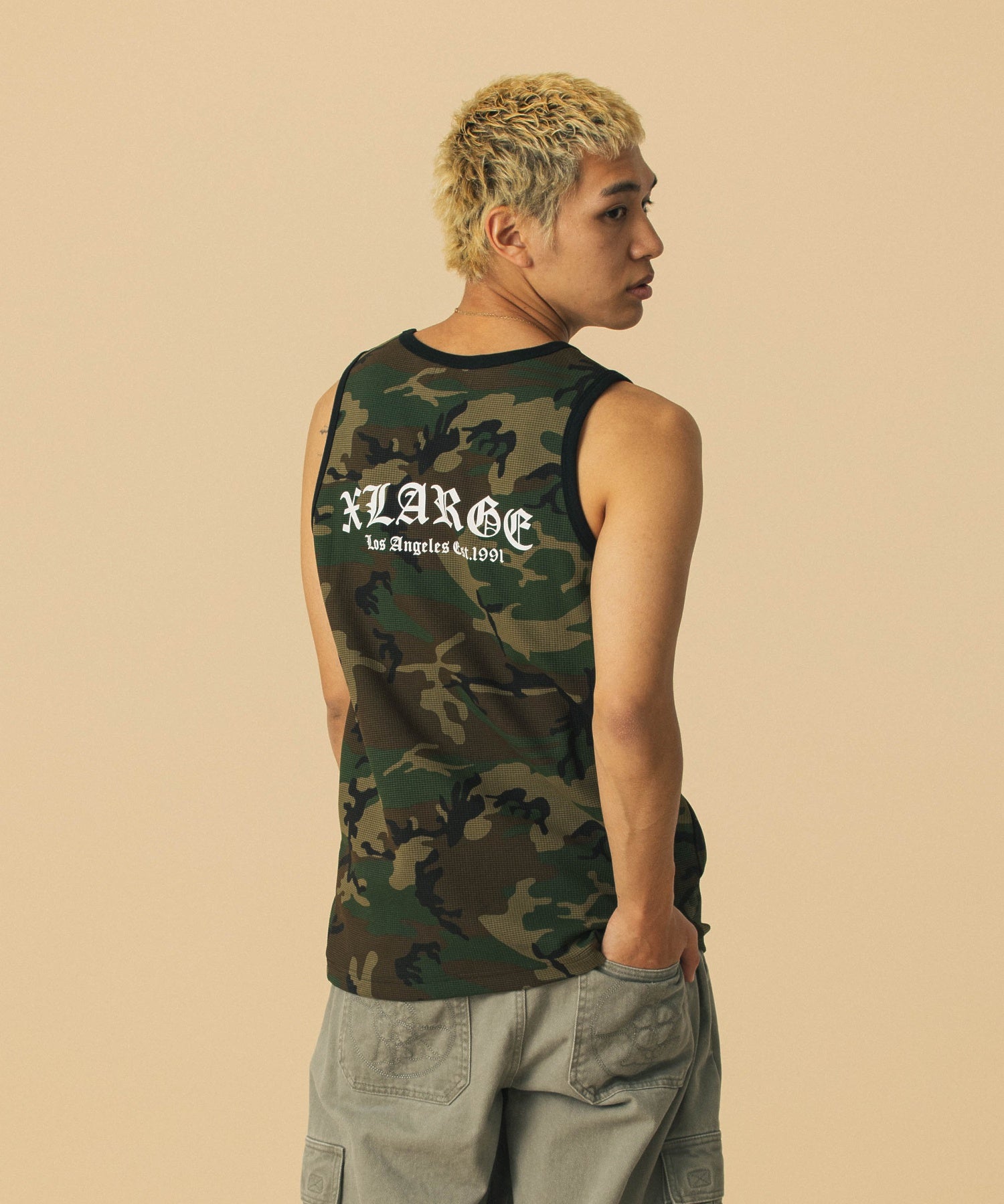 เสื้อกล้าม XLARGE รุ่น Old English Waffle Tank Top