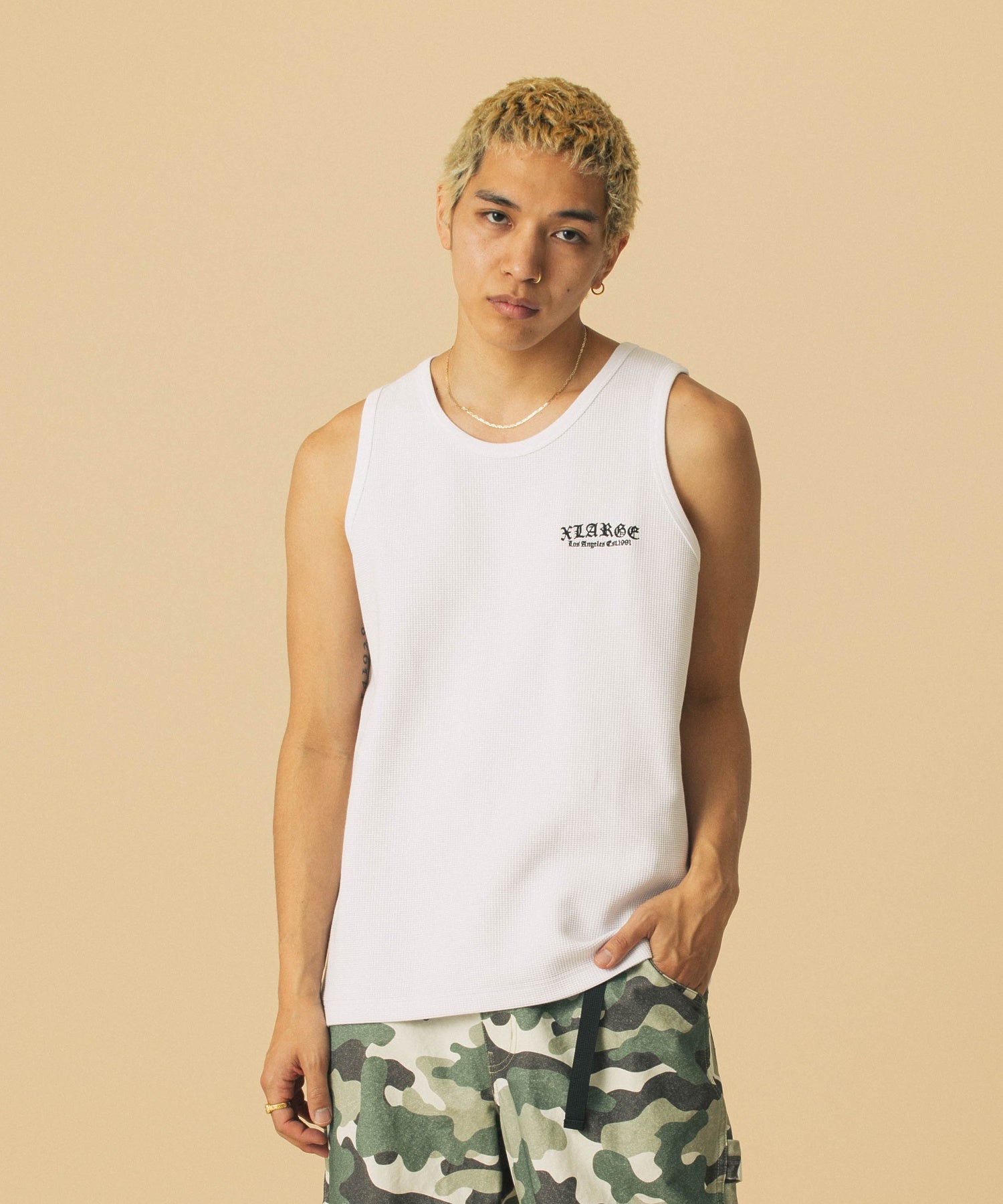 เสื้อกล้าม XLARGE รุ่น Old English Waffle Tank Top