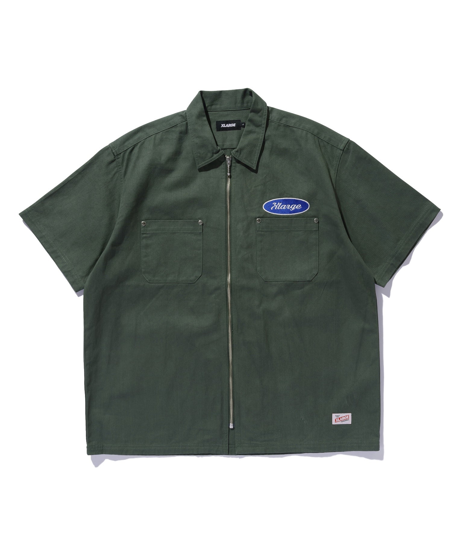 เสื้อเชิ้ต XLARGE รุ่น Zip Up S/S Work Shirt