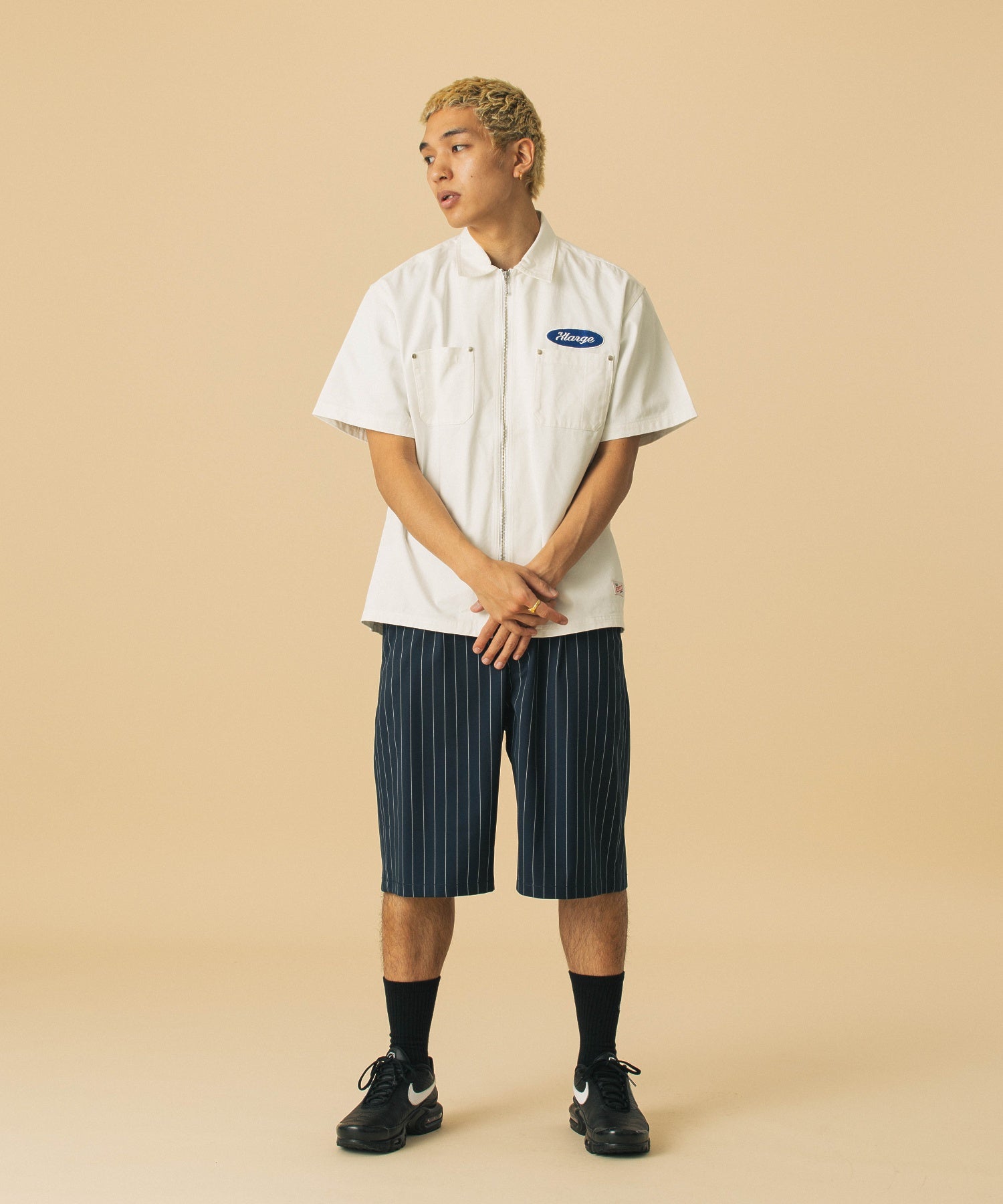 เสื้อเชิ้ต XLARGE รุ่น Zip Up S/S Work Shirt