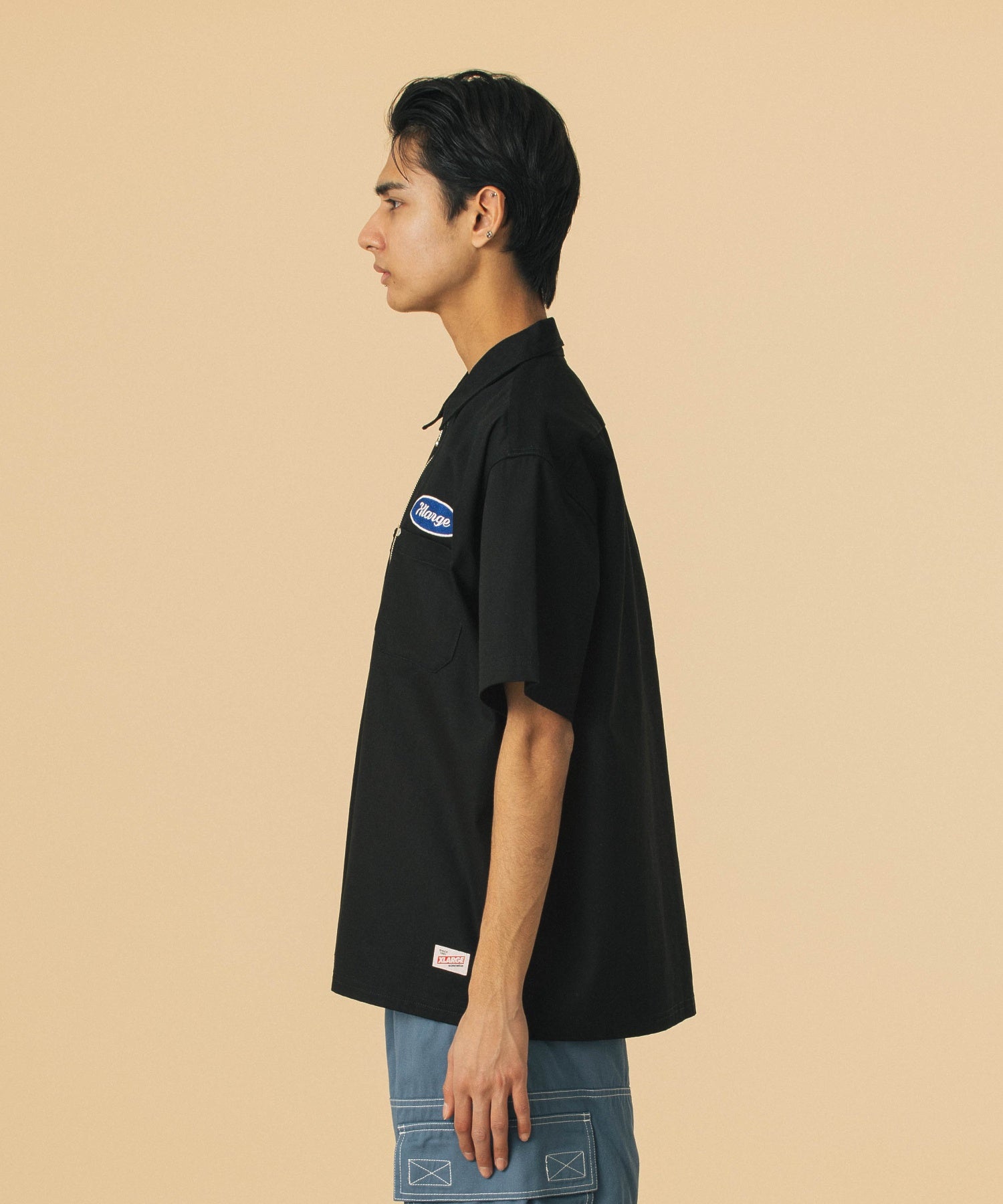 เสื้อเชิ้ต XLARGE รุ่น Zip Up S/S Work Shirt