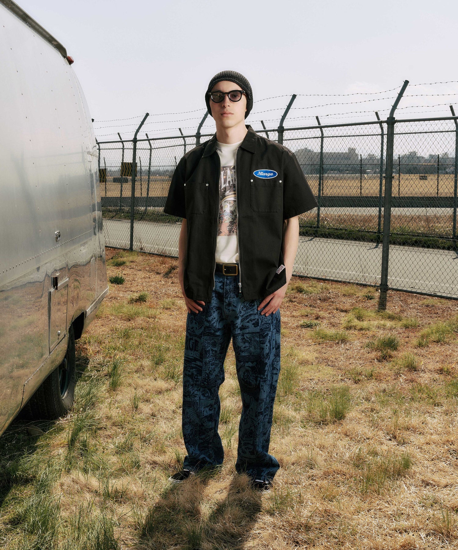 เสื้อเชิ้ต XLARGE รุ่น Zip Up S/S Work Shirt