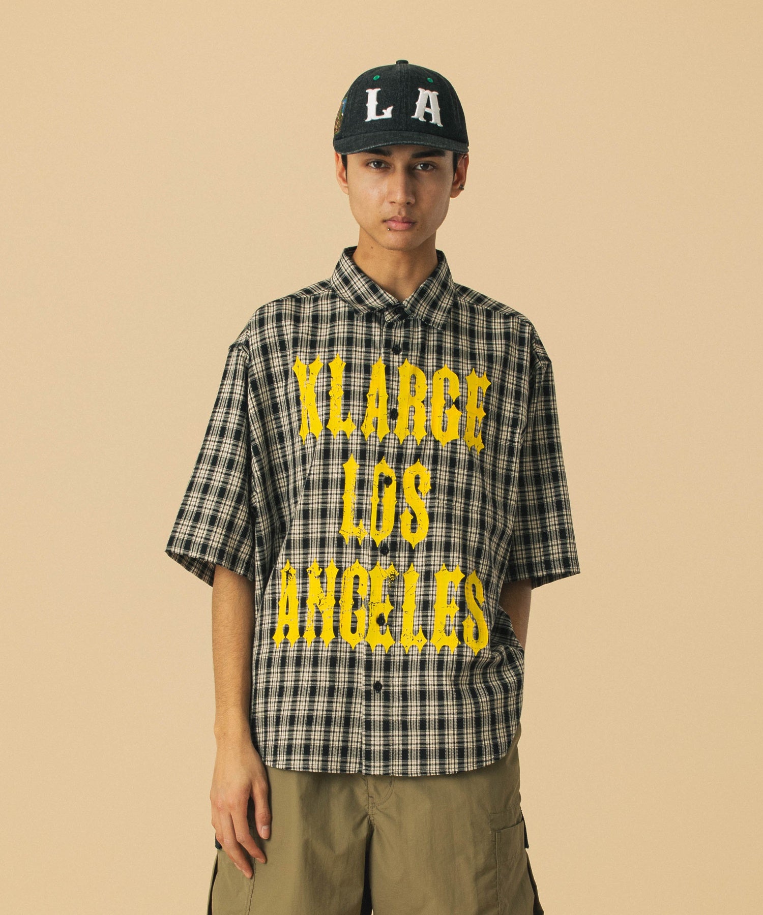 เสื้อเชิ้ต XLARGE รุ่น Printed Plaid S/S Shirt