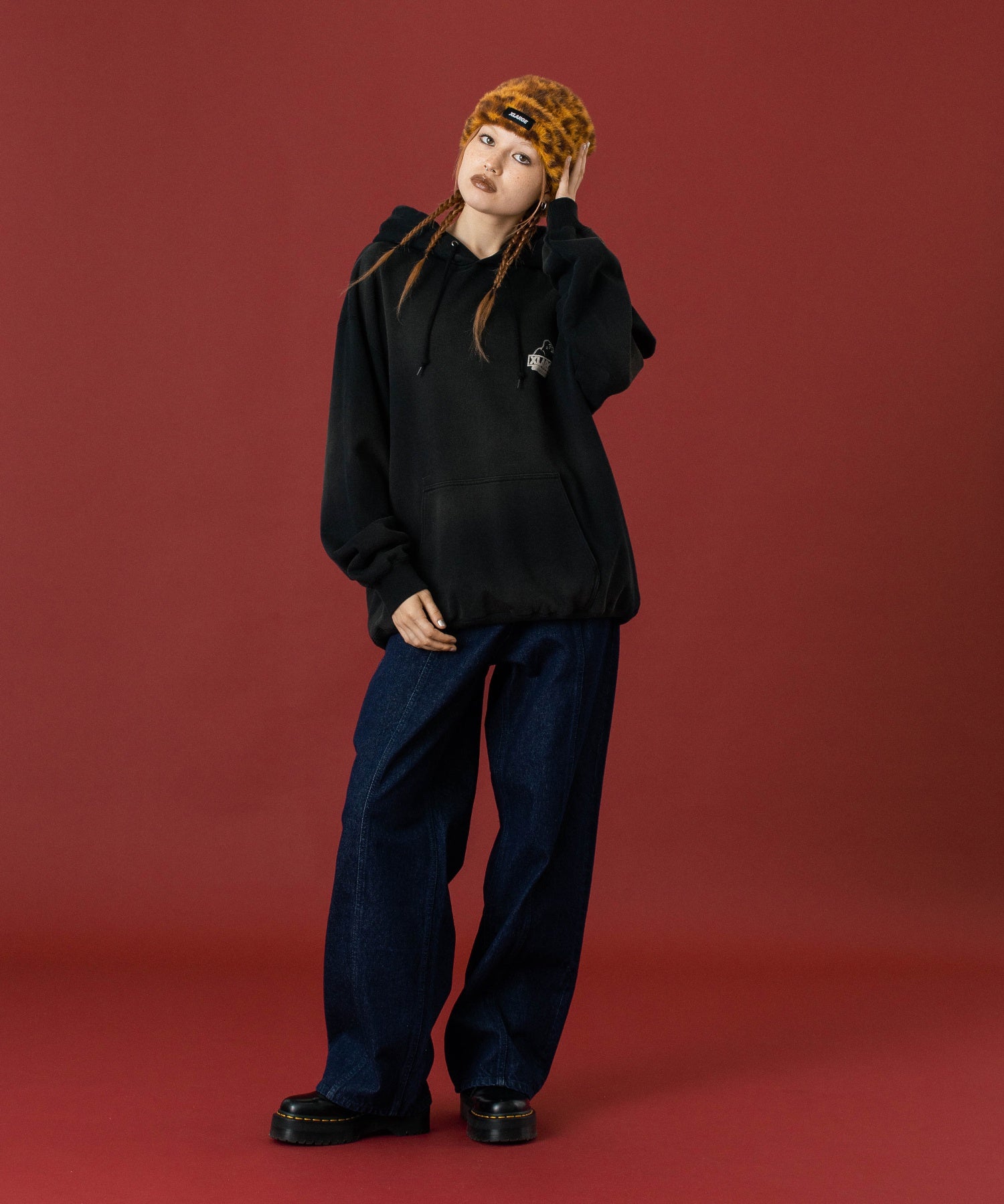 เสื้อฮู้ด XLARGE รุ่น DISCHARGE PRINTED SLANTED OG HOODED SWEATSHIRT