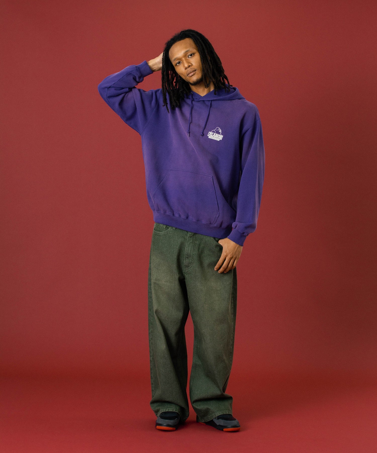 เสื้อฮู้ด XLARGE รุ่น DISCHARGE PRINTED SLANTED OG HOODED SWEATSHIRT