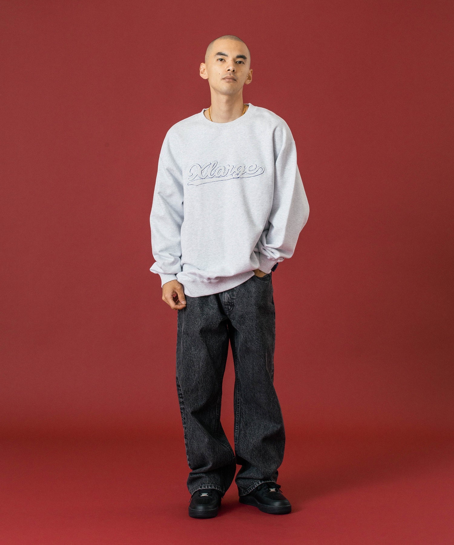 กางเกงยีนส์ผ้าเดนิม XLARGE รุ่น OVERDYED DENIM PANTS