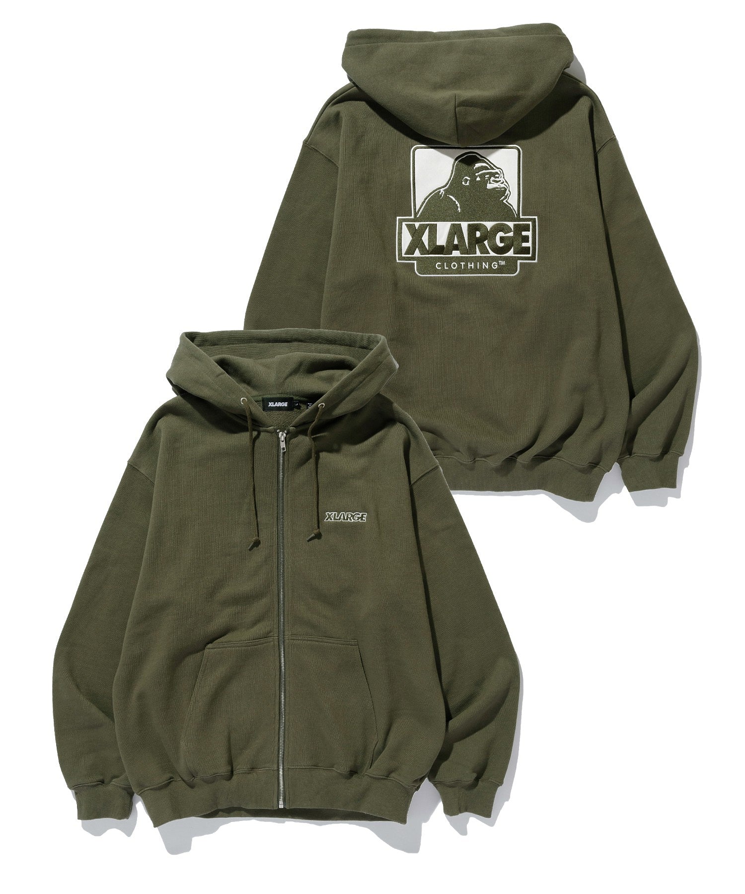เสื้อฮู้ด XLARGE รุ่น OG BOX ZIP UP HOODED SWEATSHIRT