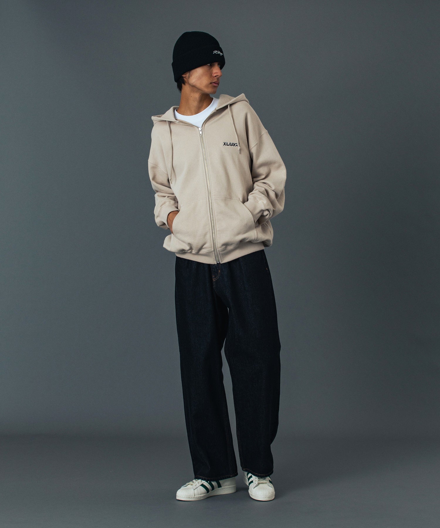 เสื้อฮู้ด XLARGE รุ่น OG BOX ZIP UP HOODED SWEATSHIRT