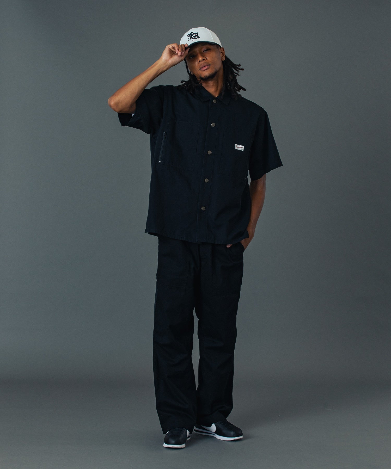 เสื้อเชิ้ต XLARGE รุ่น SIDE ZIP S/S WORK SHIRT
