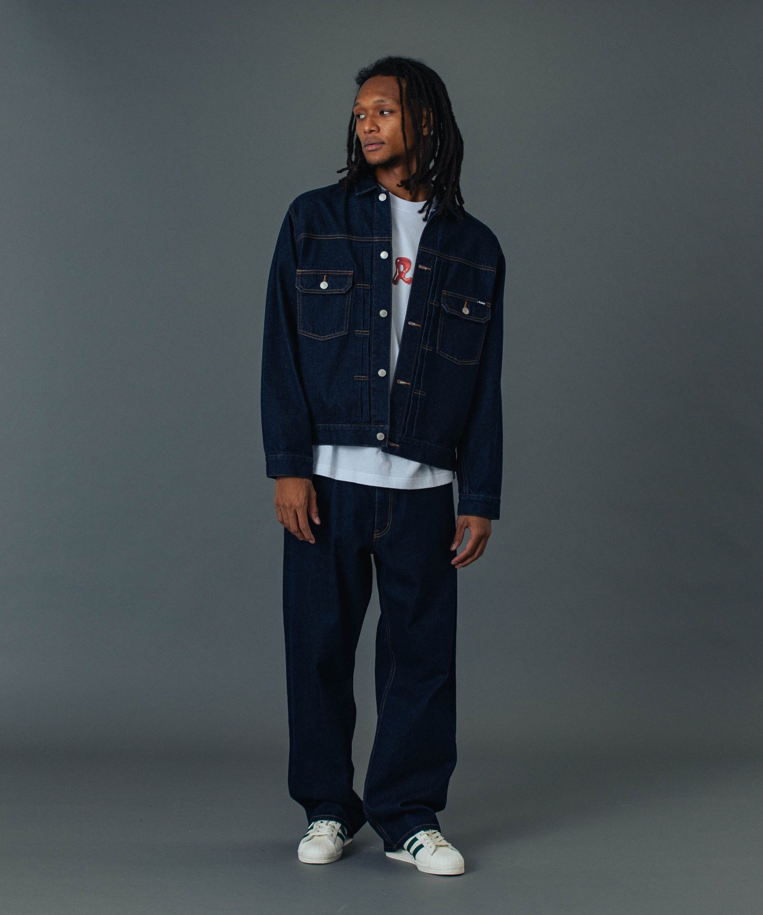 เสื้อแจ็คเก็ตผ้าเดนิม XLARGE รุ่น STAR LOGO DENIM JACKET