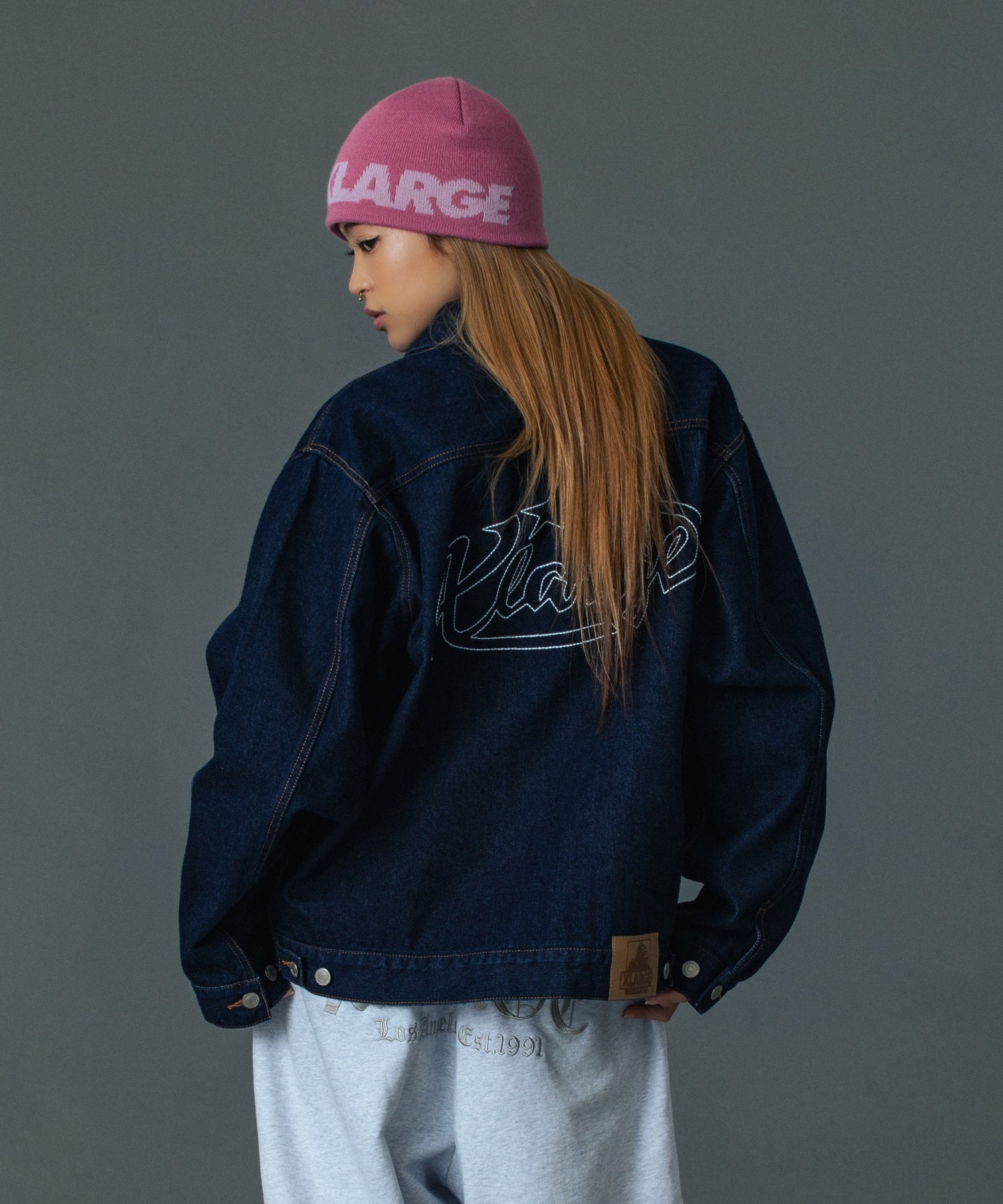เสื้อแจ็คเก็ตผ้าเดนิม XLARGE รุ่น STAR LOGO DENIM JACKET
