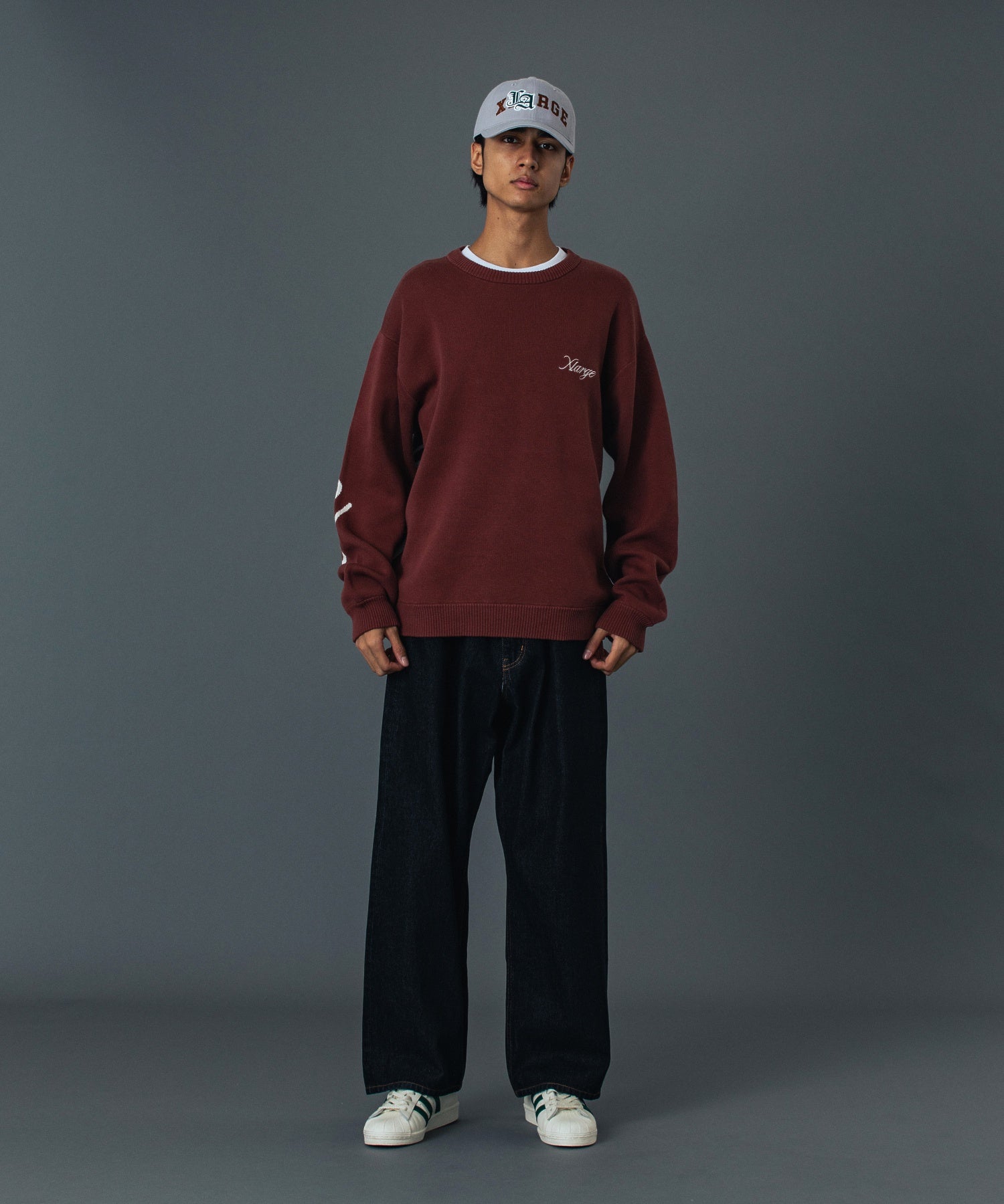 กางเกงยีนส์ผ้าเดนิม XLARGE รุ่น RAGE LOGO DENIM PANTS