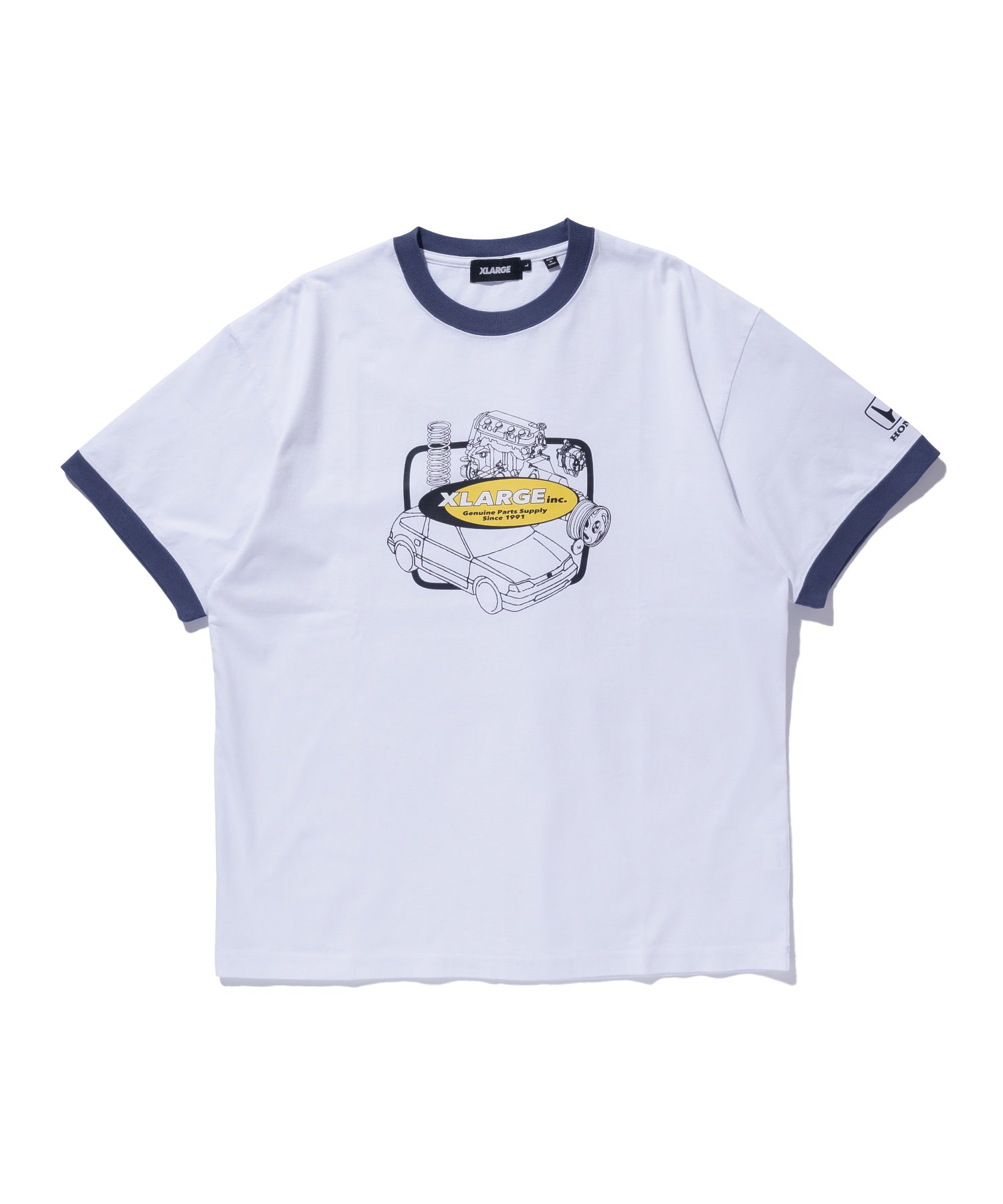 เสื้อยืดแขนสั้น XLARGE x Honda PARTS SUPPLIERS RINGER S/S TEE
