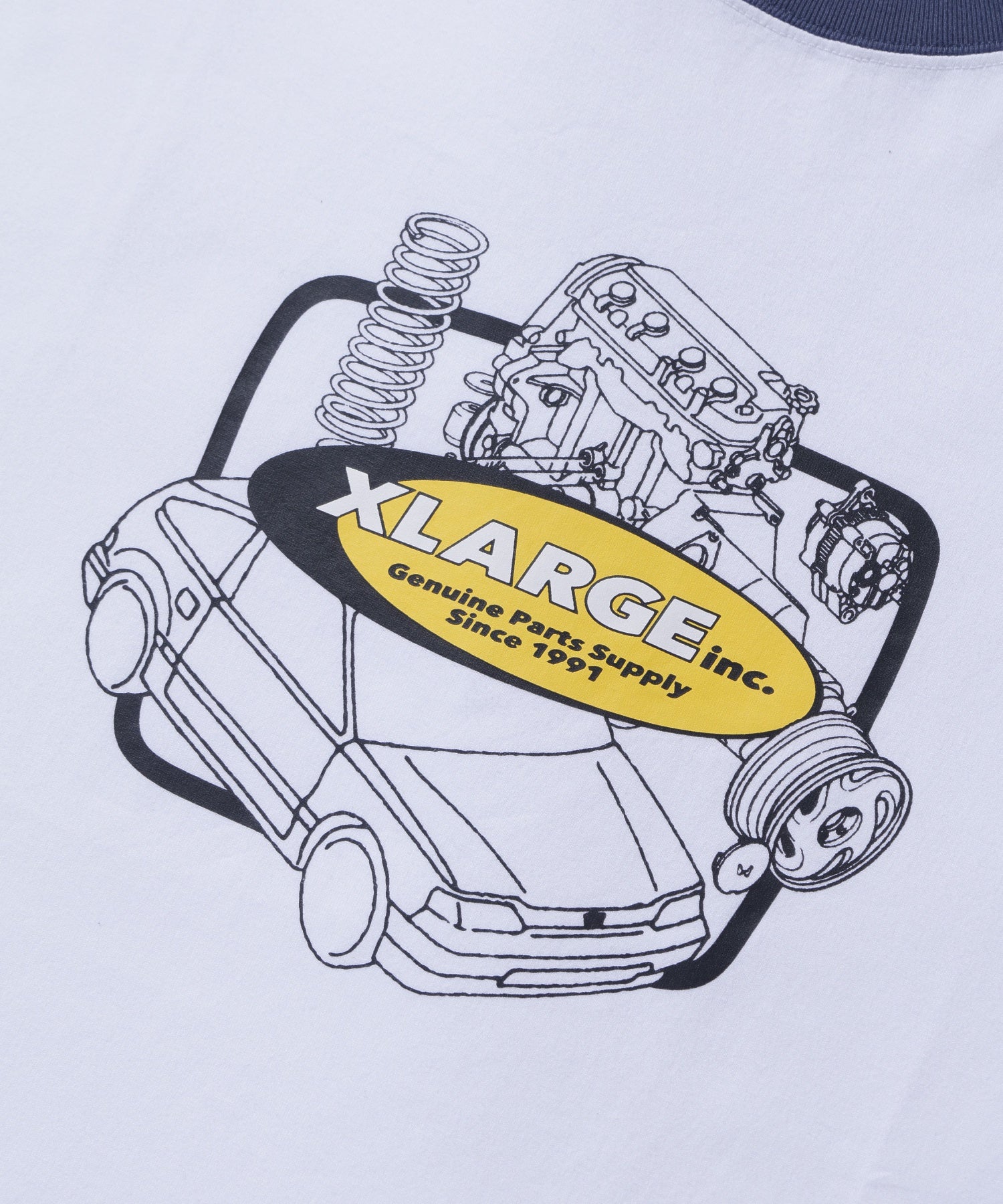 เสื้อยืดแขนสั้น XLARGE x Honda PARTS SUPPLIERS RINGER S/S TEE