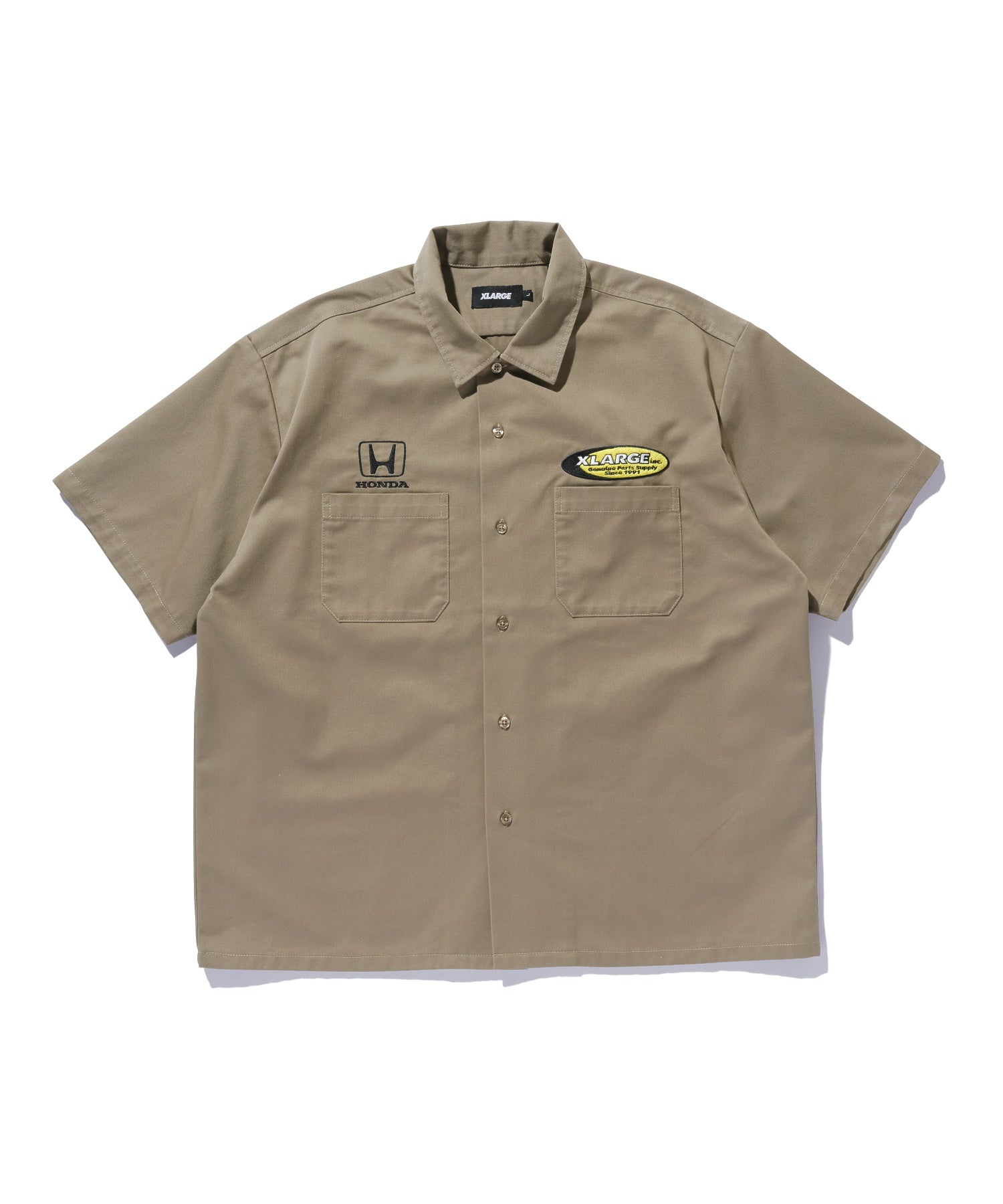 เสื้อเชิ้ตแขนสั้น XLARGE x Honda SHOWOFF S/S WORK SHIRT