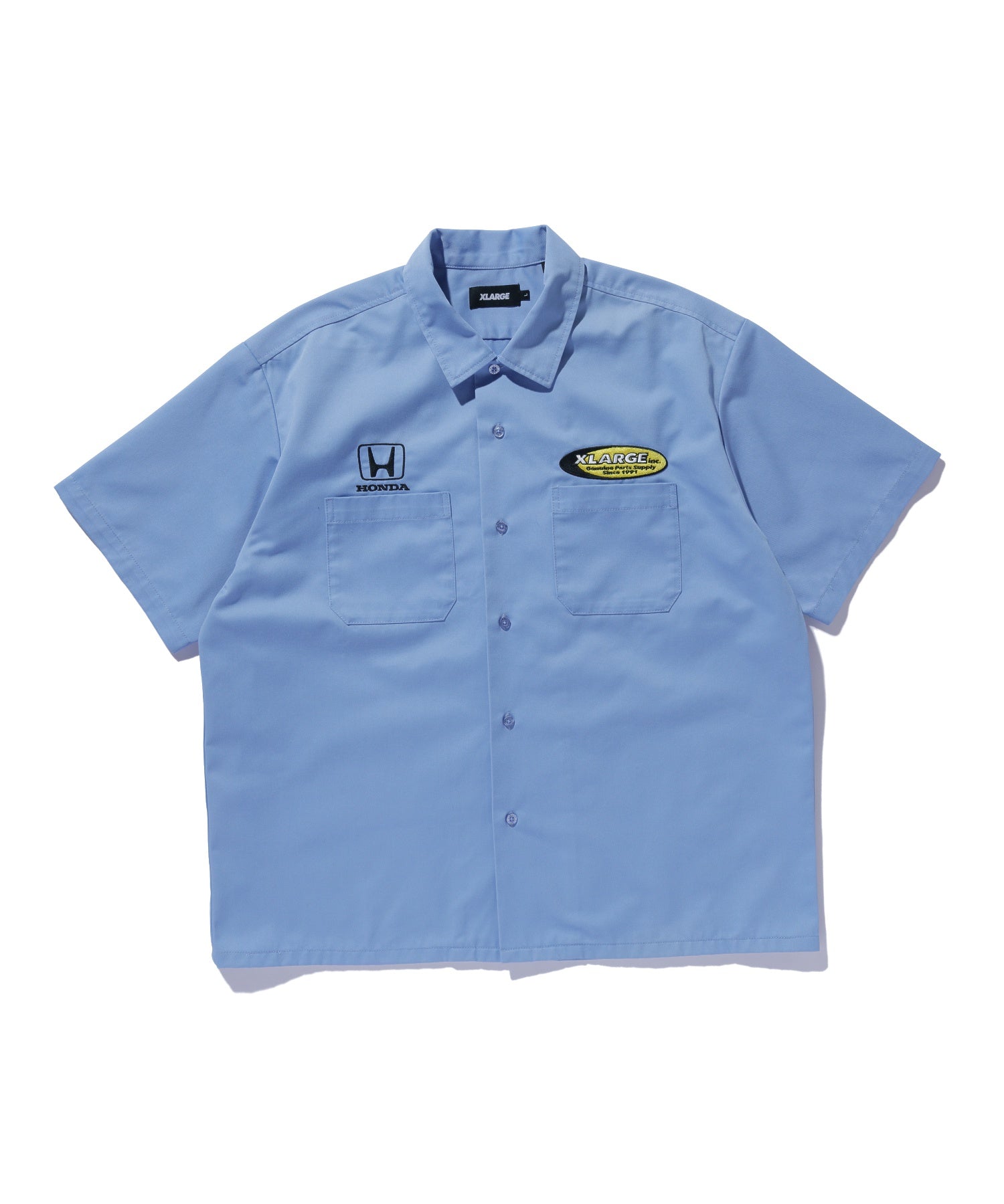 เสื้อเชิ้ตแขนสั้น XLARGE x Honda SHOWOFF S/S WORK SHIRT