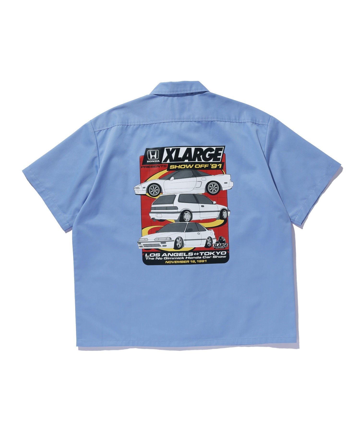 เสื้อเชิ้ตแขนสั้น XLARGE x Honda SHOWOFF S/S WORK SHIRT