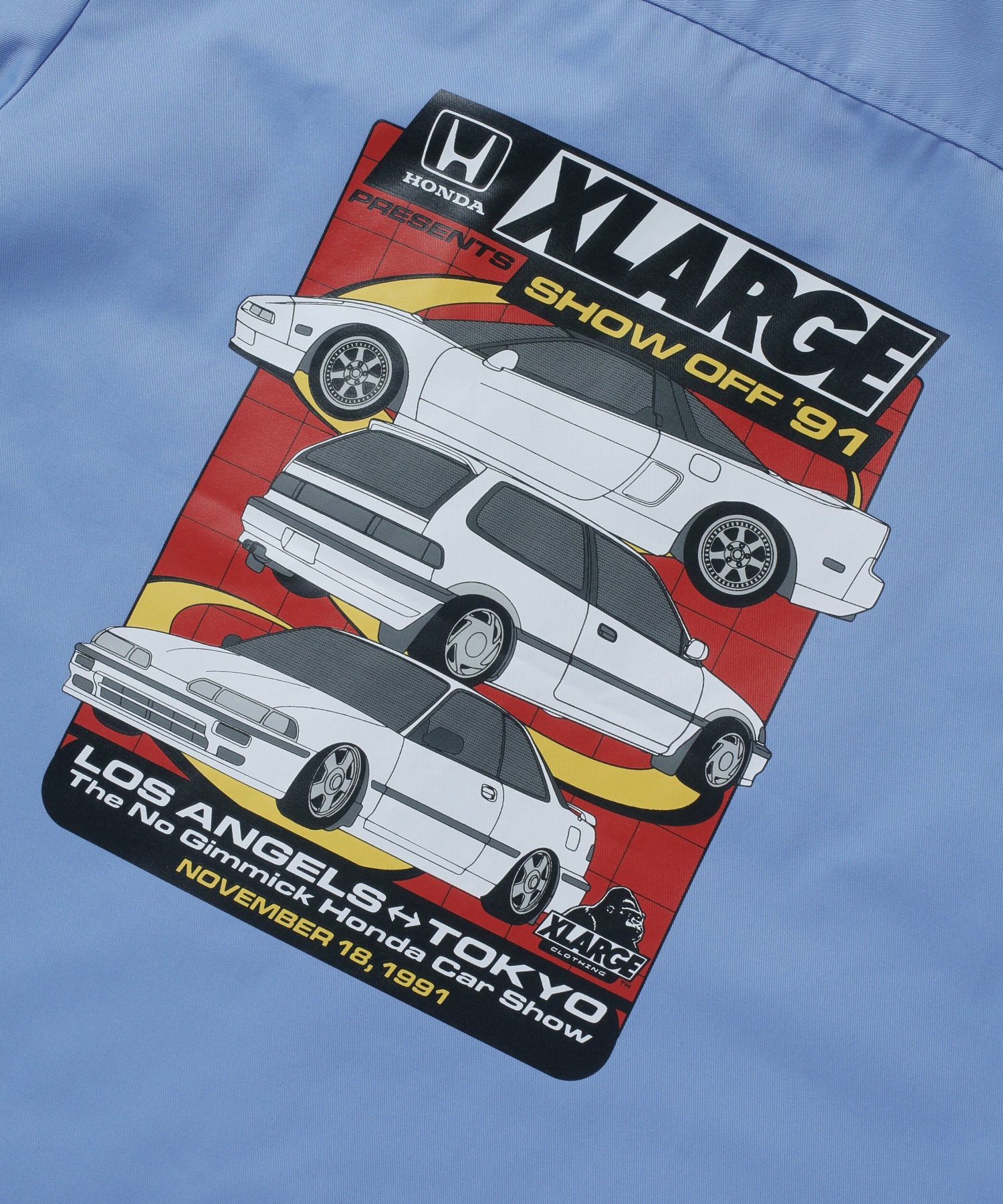 เสื้อเชิ้ตแขนสั้น XLARGE x Honda SHOWOFF S/S WORK SHIRT