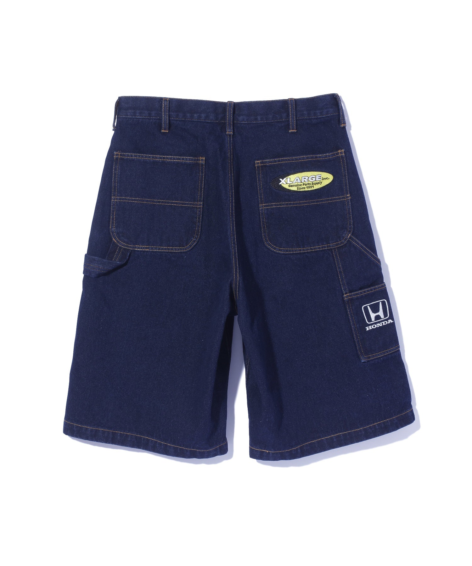 กางเกงยีนส์ขาสั้น XLARGE x Honda PARTS SUPPLIERS DENIM SHORT PANTS