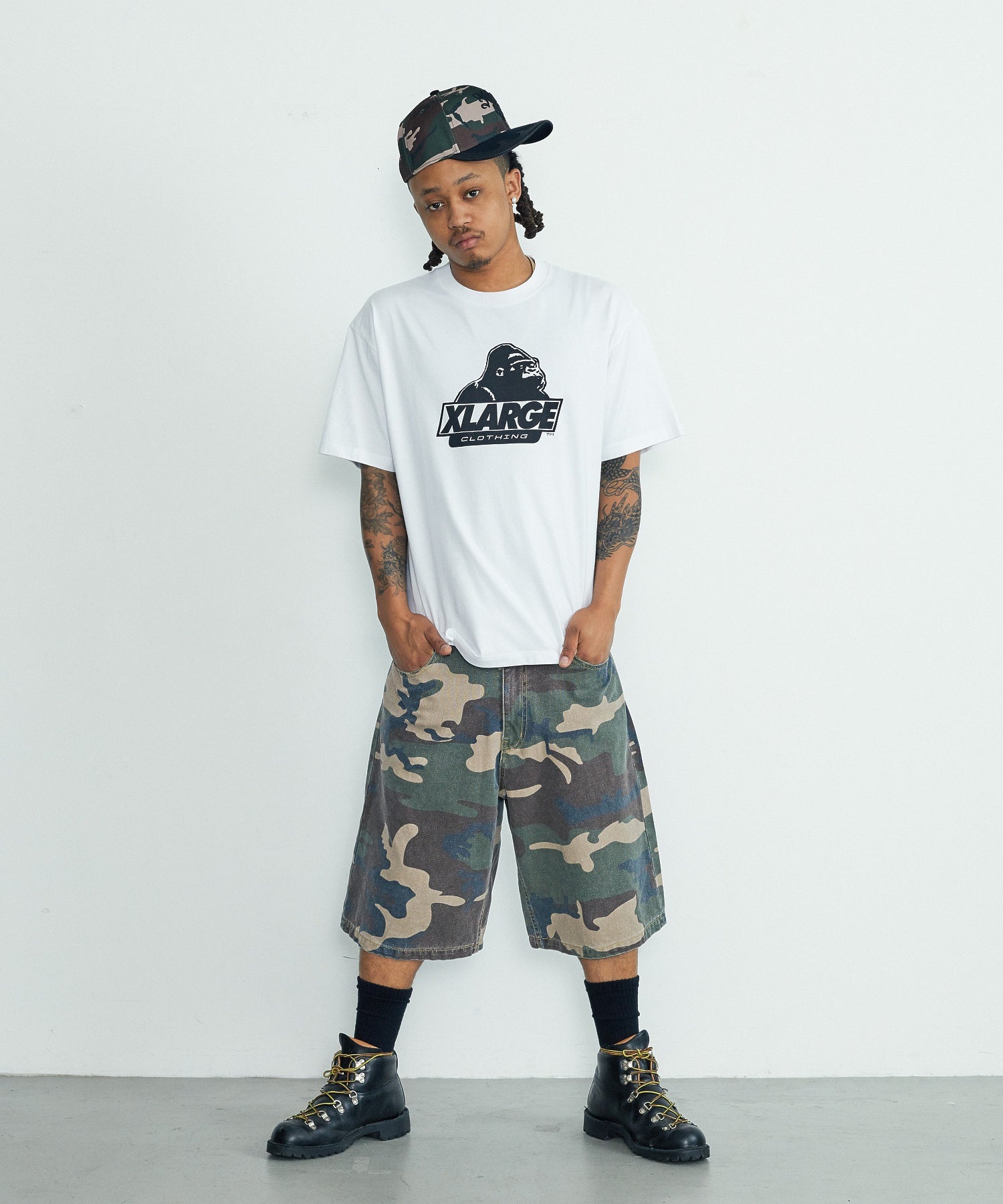 กางเกงขาสั้น Xlarge รุ่น WASHED SHORT PANTS