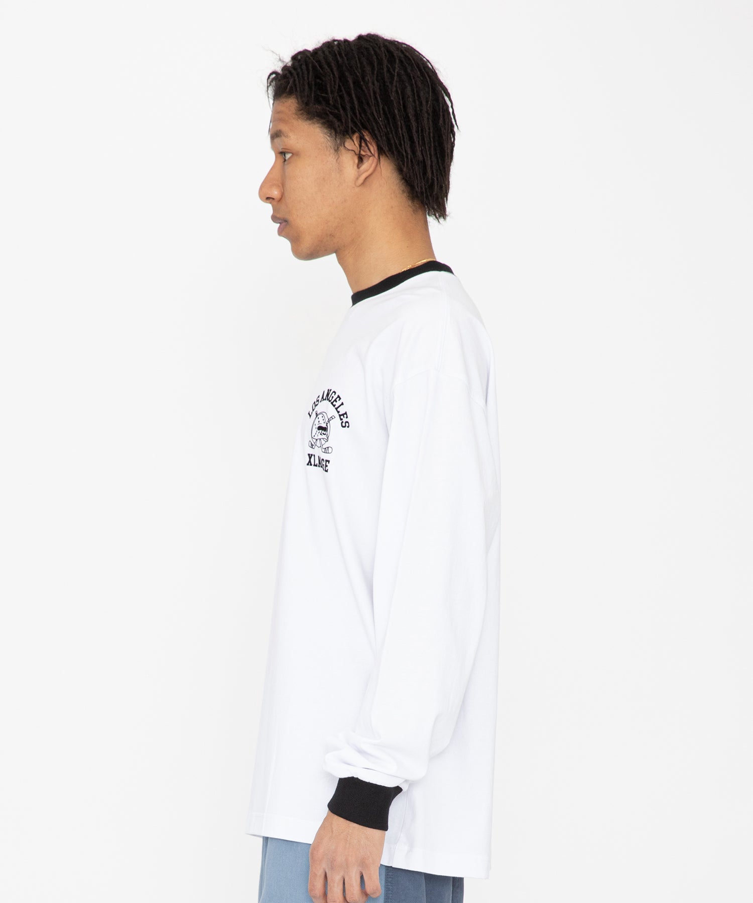 เสื้อยืดเเขนยาว XLARGE รุ่น Hockey Logo Ringer L/S Tee