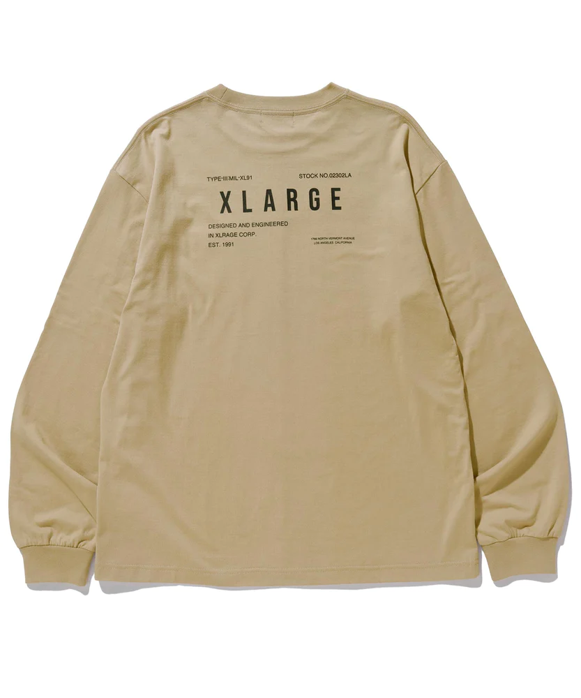 เสื้อยืดแขนยาว XLARGE รุ่น MILITARY L/S POCKET TEE