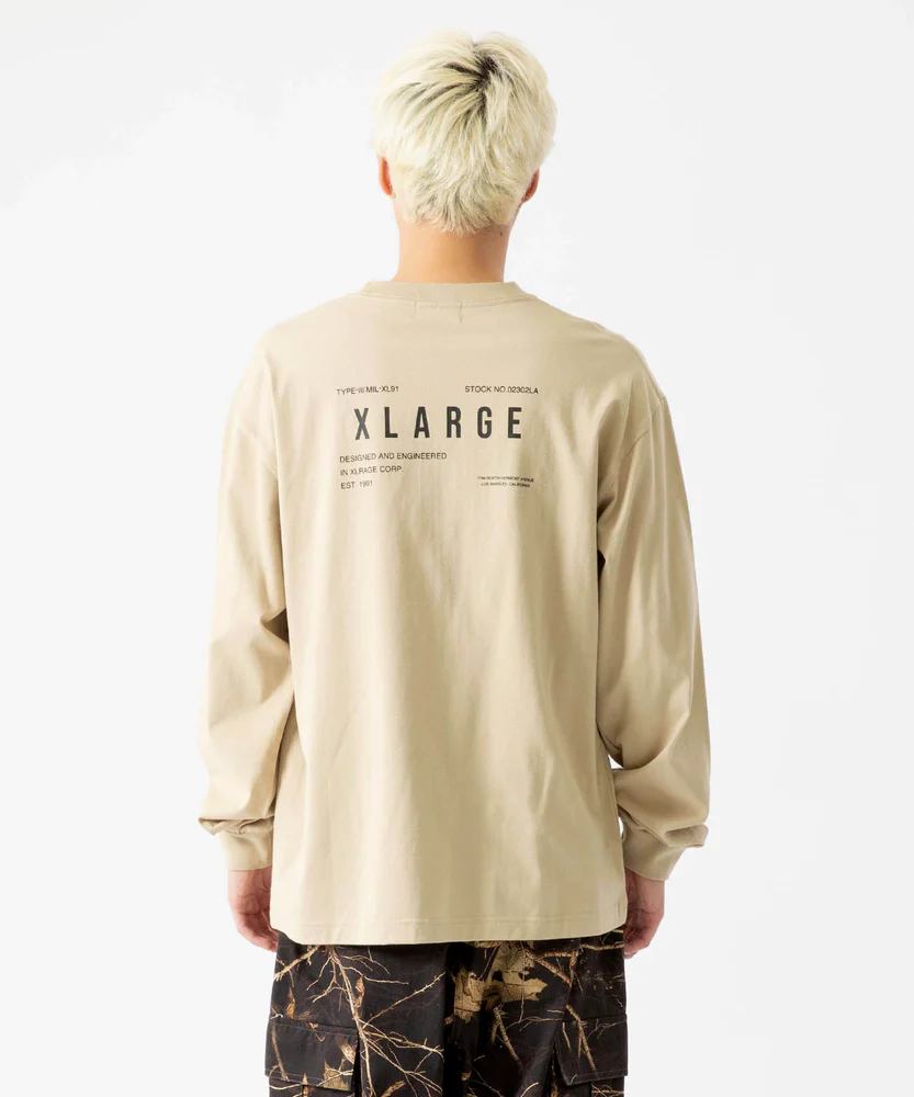 เสื้อยืดแขนยาว XLARGE รุ่น MILITARY L/S POCKET TEE