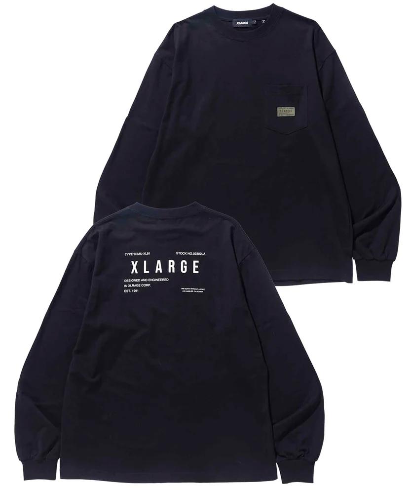 เสื้อยืดแขนยาว XLARGE รุ่น MILITARY L/S POCKET TEE
