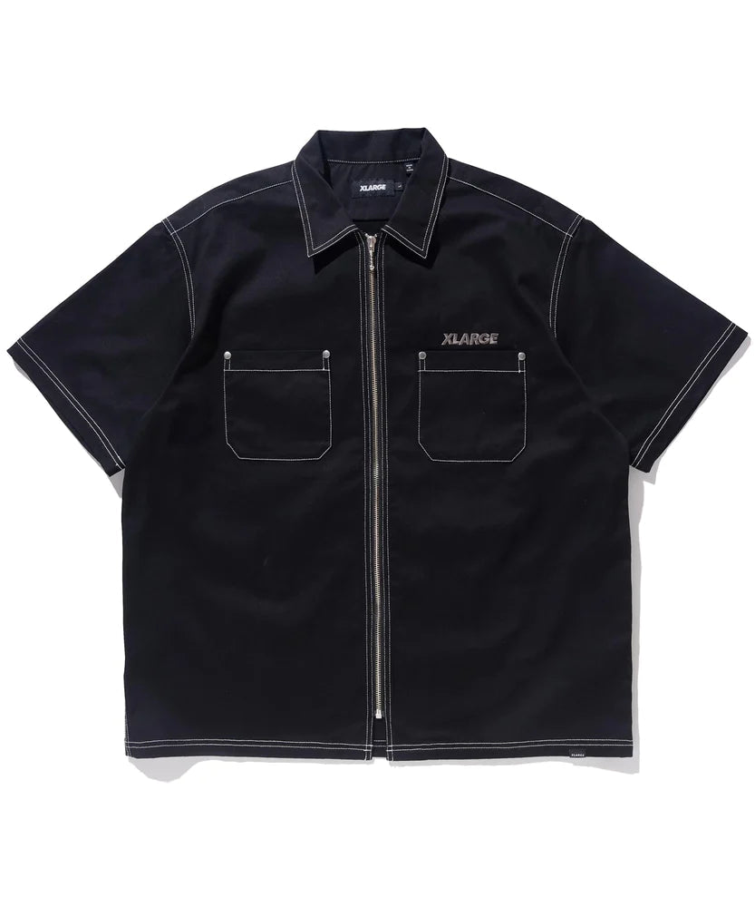 เสื้อเชิ้ต XLARGE รุ่น Stitched Zip Up S/S Work Shirt